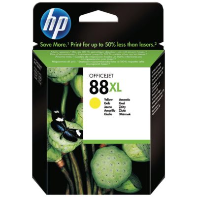 hp 88XL High Yield Ink Cartridge, Yellow Single Pack, C9393AE hp 88XL High Yield Ink Cartridge, Yellow Single Pack, C9393AE